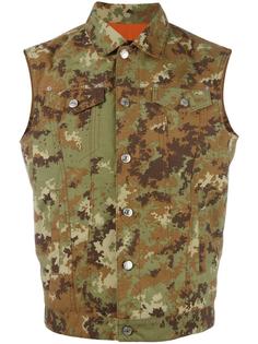 camouflage denim-style vest Dsquared2