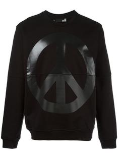 peace print sweatshirt Love Moschino