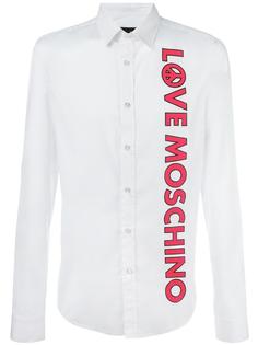 рубашка с принтом логотипа Love Moschino