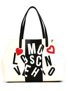 сумка-тоут с принтом логотипа Love Moschino