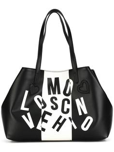 сумка-тоут с принтом логотипа Love Moschino