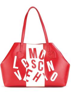 сумка-тоут с принтом логотипа Love Moschino