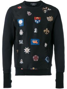 badge embroidered sweatshirt Alexander McQueen