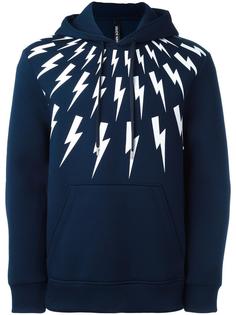 lightning print hoodie Neil Barrett