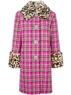 checked tweed coat Marc Jacobs