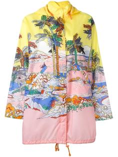 river print hooded jacket Emilio Pucci