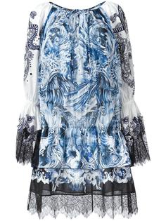 abstract print shift dress Roberto Cavalli