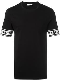 футболка с принтом на рукавах Versace Collection