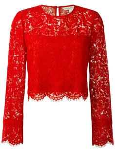 кружевная блузка с цветочным узором Diane Von Furstenberg