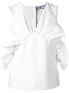 ruffled detail tank MSGM