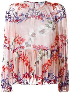 floral print ruffled blouse MSGM