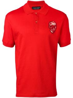 skull embroidered polo shirt Alexander McQueen