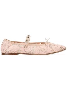 кружевные балетки Valentino