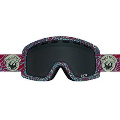 Маска для сноуборда Dragon D1 Pow Heads Red/Dark Smoke Yellow Blue Ion