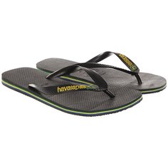 Вьетнамки Havaianas Brasil Logo Black