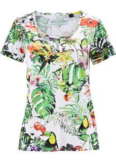 Футболка (черный/разноцветный с рисунком) Bonprix