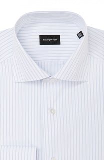 Хлопковая сорочка с воротником акула Ermenegildo Zegna