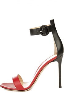 Кожаные босоножки Portofino на шпильке Gianvito Rossi