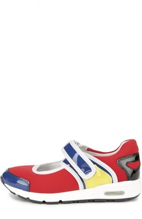 Кеды color block с кожаными вставками AM66