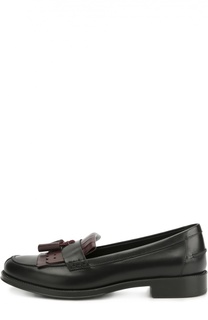 Кожаные лоферы Gomma с кисточкой и бахромой Tod’s Tods