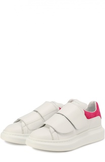 Кожаные кеды на широкой платформе Alexander McQueen