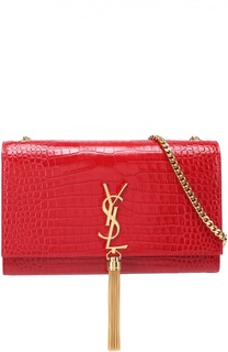 Сумка Monogram с тиснением под крокодила Saint Laurent