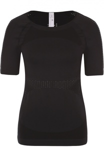 Спортивная облегающая футболка с перфорацией Adidas by Stella McCartney