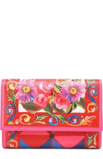 Кожаное портмоне с принтом Dolce &amp; Gabbana