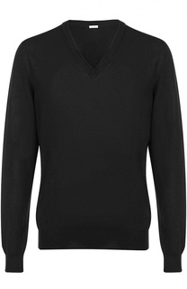 Шерстяной пуловер с V-образным вырезом malo