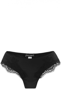 Шелковые трусы с кружевной отделкой Dolce &amp; Gabbana