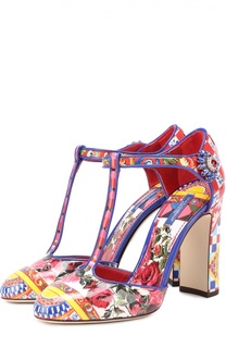 Туфли Vally с принтом на устойчивом каблуке Dolce &amp; Gabbana