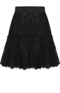 Кружевная мини-юбка с широким поясом Dolce &amp; Gabbana