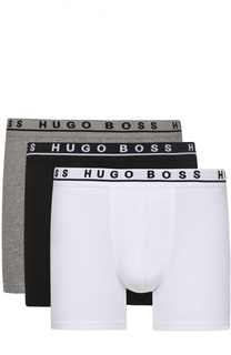Комплект из трех хлопковых боксеров с широкой резинкой BOSS