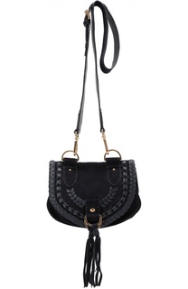 Сумка Collins из кожи и замши See by Chloé
