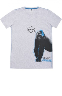 Футболка джерси с принтом Giorgio Armani
