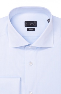 Хлопковая сорочка с воротником акула Ermenegildo Zegna