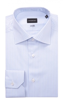 Хлопковая сорочка с воротником кент Ermenegildo Zegna