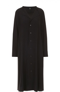 Платье-рубашка прямого кроя с отложным воротником Yohji Yamamoto