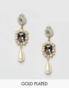 Эффектные серьги-подвески Johnny Loves Rosie - Золотой