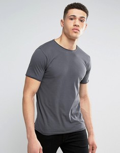 Базовая футболка с необработанными краями Brave Soul - Серый