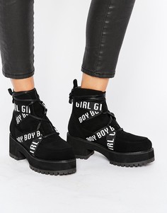 Массивные ботинки на шнуровке ASOS RUI - Черный