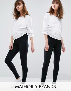 2 пары леггинсов из органического материала Mamalicious - Мульти Mama.Licious