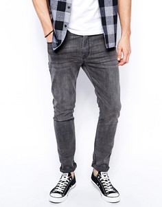 Темно-серые супероблегающие джинсы ASOS - Серый