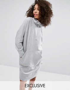 Monki High Neck Sweat Dress - Серый