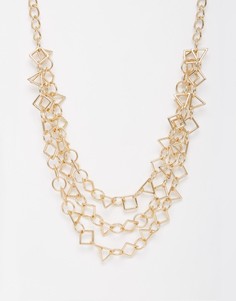 Ожерелье со звеньями геометрической формы New Look - Золотой