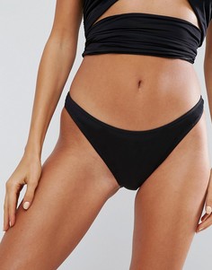 Бикини трусики-хипстеры с высоким вырезом на бедрах ASOS - Черный