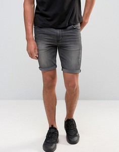 Черные джинсовые шорты скинни с прорехами ASOS - Черный