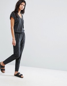 Selected Femme Ivy Jumpsuit With Tie Waist - Серый