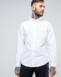 Белая оксфордская узкая рубашка с воротником на пуговицах Original Penguin - Белый