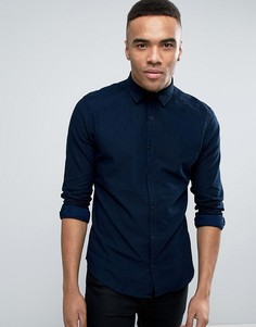 Узкая рубашка с жаккардовой строчкой Esprit - Темно-синий